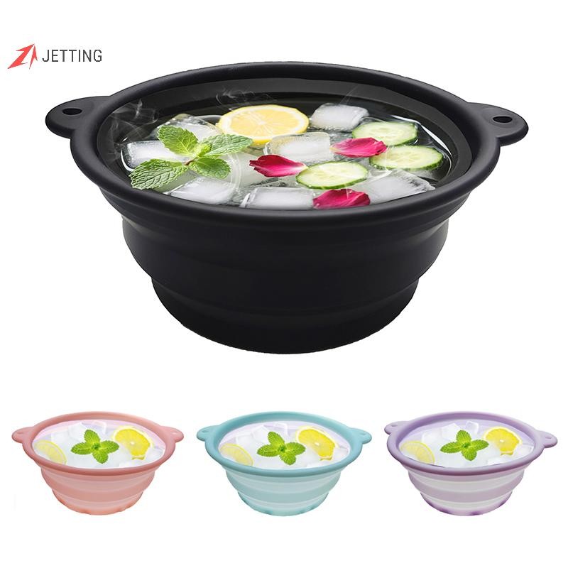 JETTING Gấp Lưu Vực Silicon Mặt Đá Bát Tắm Có Thể Gập Lại Silicone Ice Bath Bát Rửa Hiệu Quả Chậu Rử