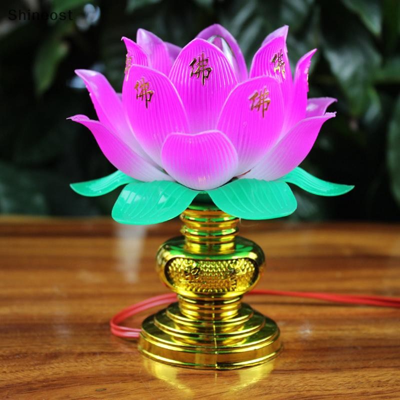 Null 1 Chiếc Phật Giáo Hoa Sen Đèn Nhiều Màu Sắc Hoa Sen Để Bàn Trang Trí Ánh Sáng Cho Gia Đình Thiền Thờ Phật Giáo Đền Vô