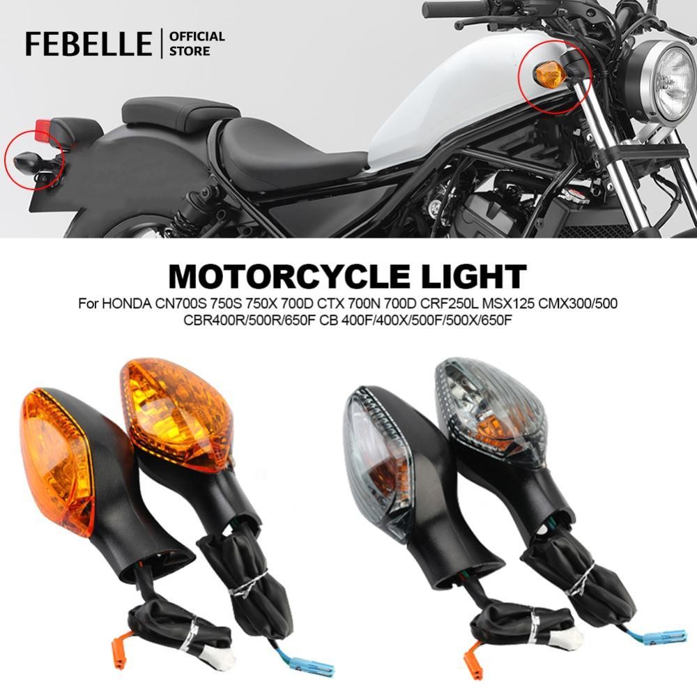1 Cặp Xe Máy Hướng Blinker Đèn Biến Tín Hiệu Đèn Báo Ống Kính Cho Xe HONDA CN700S 750S 750X 700D CTX
