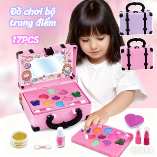  Đồ chơi bé gái bộ trang điểm Kuromi Melody,Hộp dụng cụ trang điểm đồ chơi cho bé,Đầy Đủ Dụng Cụ Phấn Son Làm Móng. 