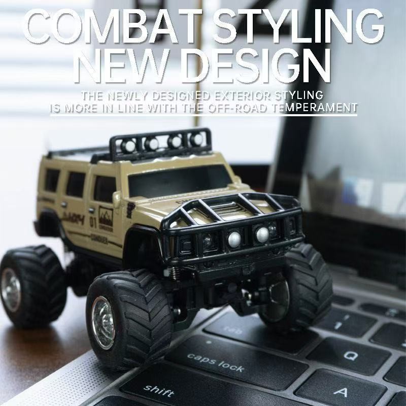 Xe RC 1/64 Mới Hummer Off-Road Xe Mini Điều Khiển Từ Xa Đồ Chơi Xe 2.4G Chiếu Sáng Tốc Độ Điều Chỉnh Trailer Hợp Kim Nhỏ Điều Khiển Từ Xa Đồ Chơi Xe Bé Trai Quà Tặng#peetyeee