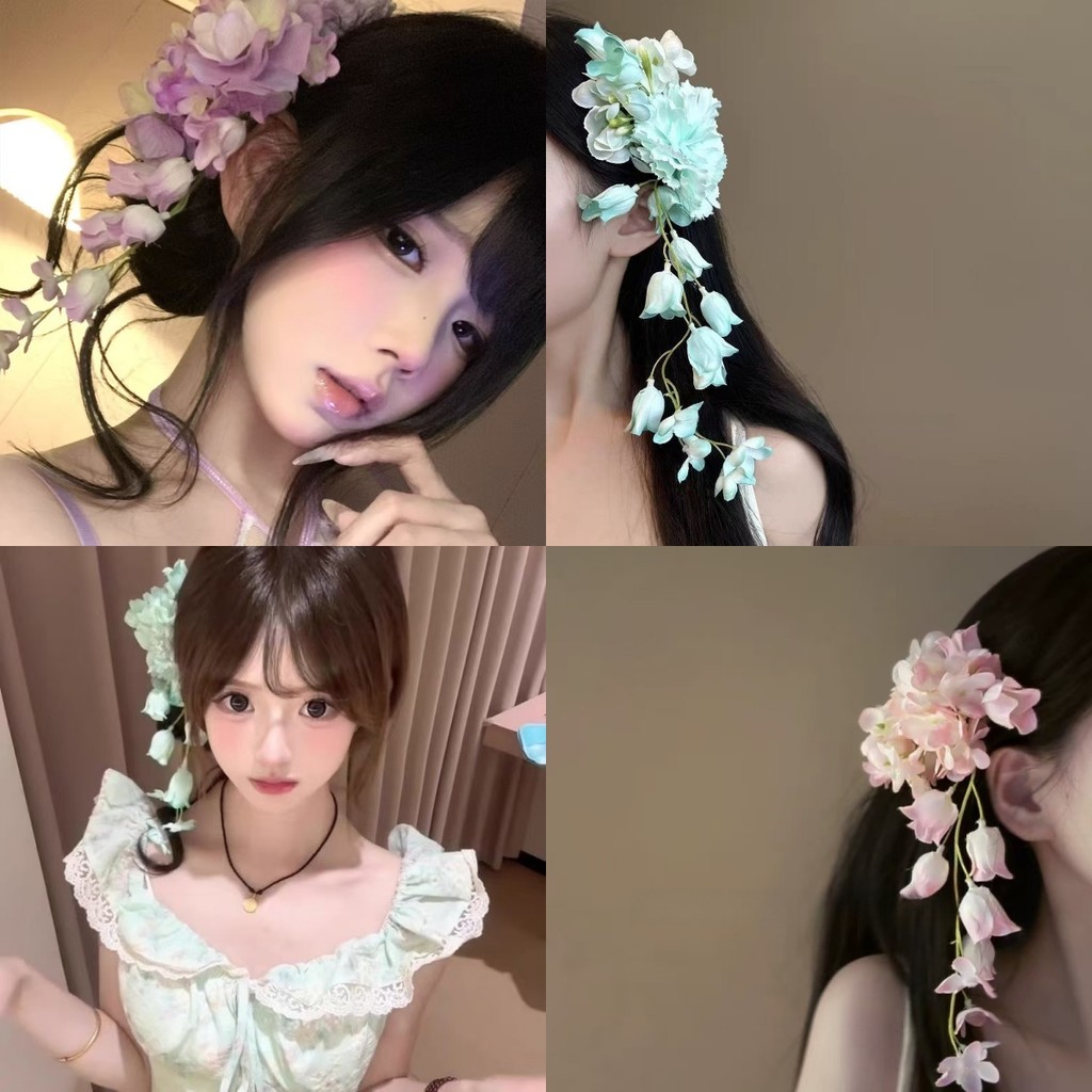 Kẹp Tóc Hình Hoa Lily Màu Xanh Serene Cho Nữ - Thêm Điểm Nhấn Thời Trang