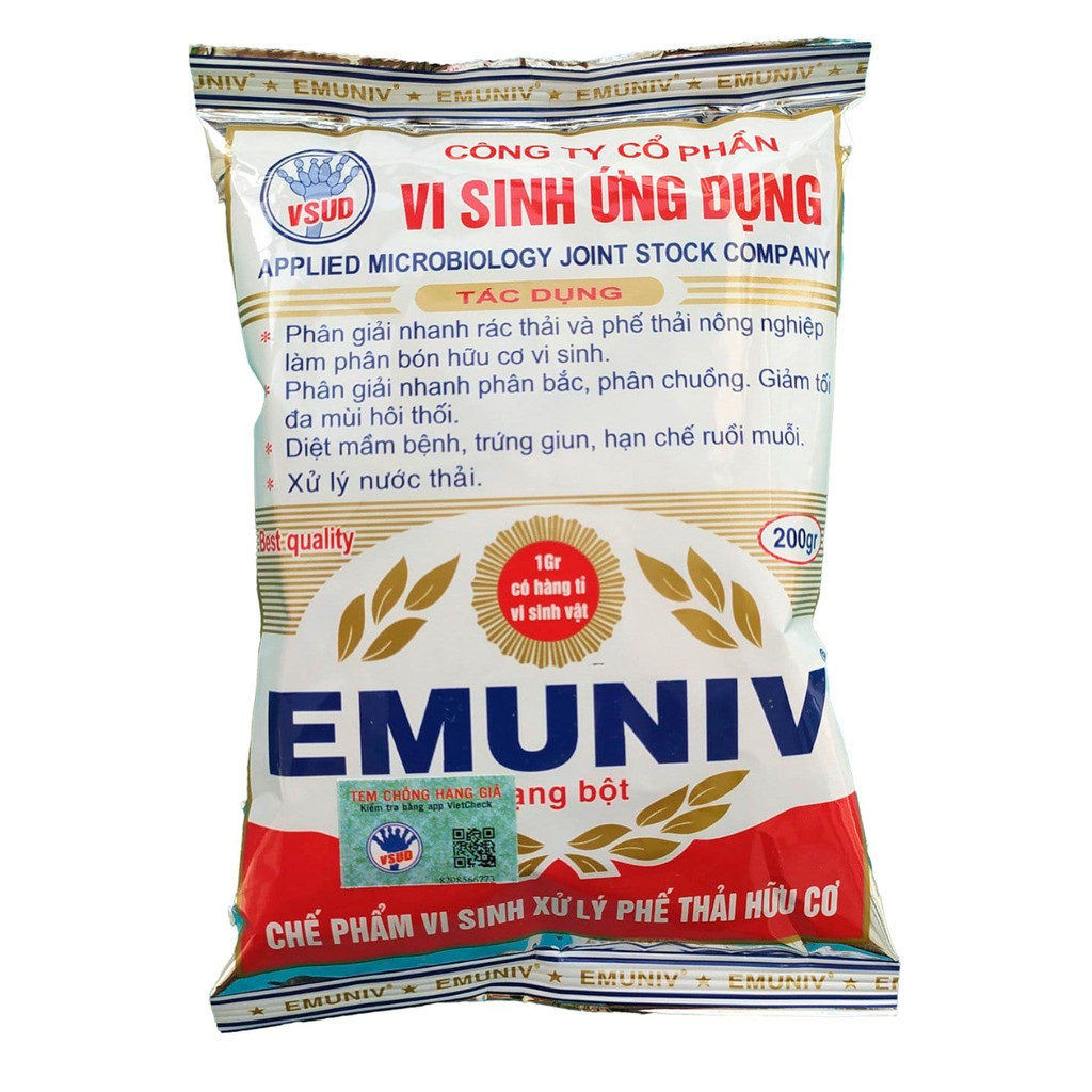Vi Sinh Ứng Dụng EMUNIV (200gr) , dùng trong nông nghiệp