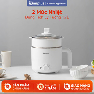 Simplus Nồi điện đa năng Simplus  Nồi đa năng 1.7L  2 Mức điều chỉnh  Nấu lẩu hầm thịt nấu cháo DZGH011 - Bảo Hành 1 Năm 1 Đổi 1