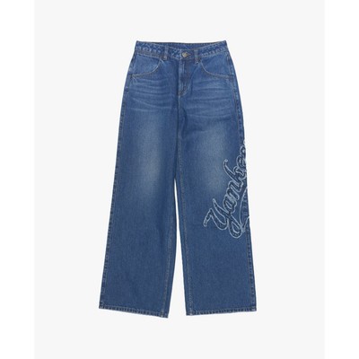 MLB - Quần jeans nữ ống rộng thời thượng_3FDPB0754-50INS
