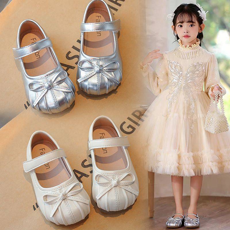 Korean Style Children's Shoes New Girls' Soft Soled Princess Shoes Cute Leather Shoes Children's All