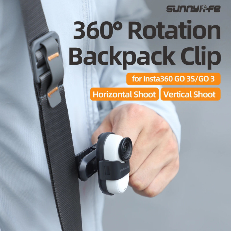 Dành Cho Insta360 Go 3S / Go 3 Ba Lô Kẹp Giá Đỡ Chống Hình Xoay 360 Camera Thể Thao Kẹp Gắn Cho Inst