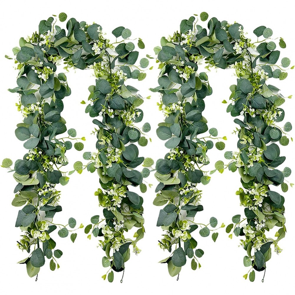 [DOLLDOLL-VN]Artificial Eucalyptus Leaves Garland 180cm for Unique Home and Event Decor
