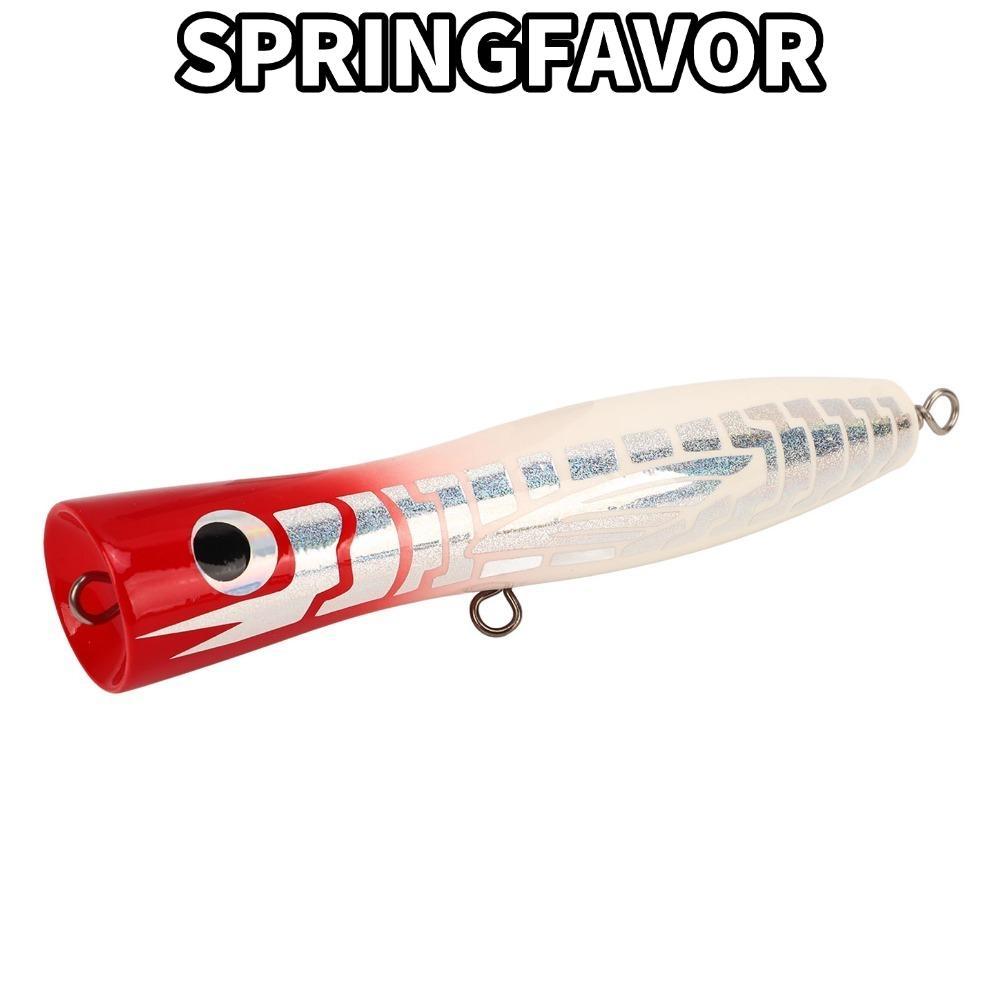 SPRINGFAVOR Popper Mồi Câu Cá, Gỗ Phản Quang Màu Sắc GT Popper, Bền 18cm Basswood Popper GT Câu Cá