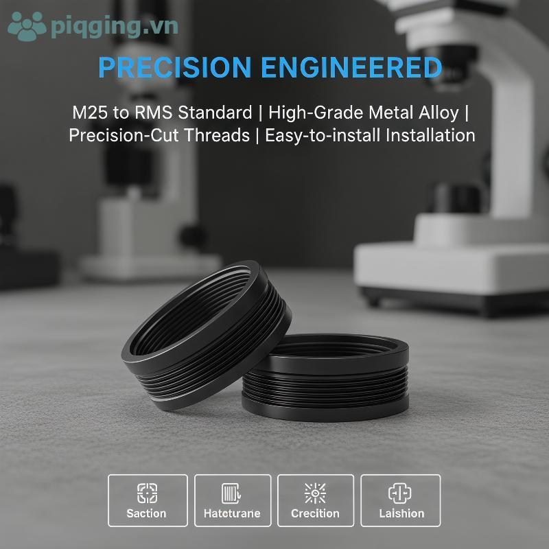 Vòng chuyển đổi ống kính mục tiêu Piqging M25 sang RMS / RMS sang M25 VN