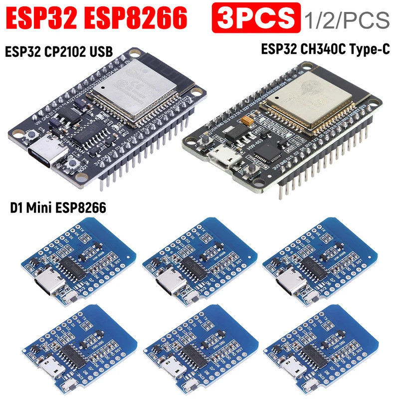 ESP32 WROOM-32 / D1 Mini ESP8266 Ban Phát Triển D1 Mini NodeMcu Lua WIFI Micro Type C ESP32S WiFi + 