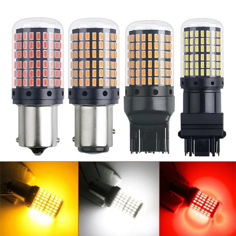 2 Chiếc 1156 BA15S P21W BAU15S PY21W 7440 W21W P21 / 5W 1157 BAY15D 7443 7440 Bóng Đèn LED 144smd Ca