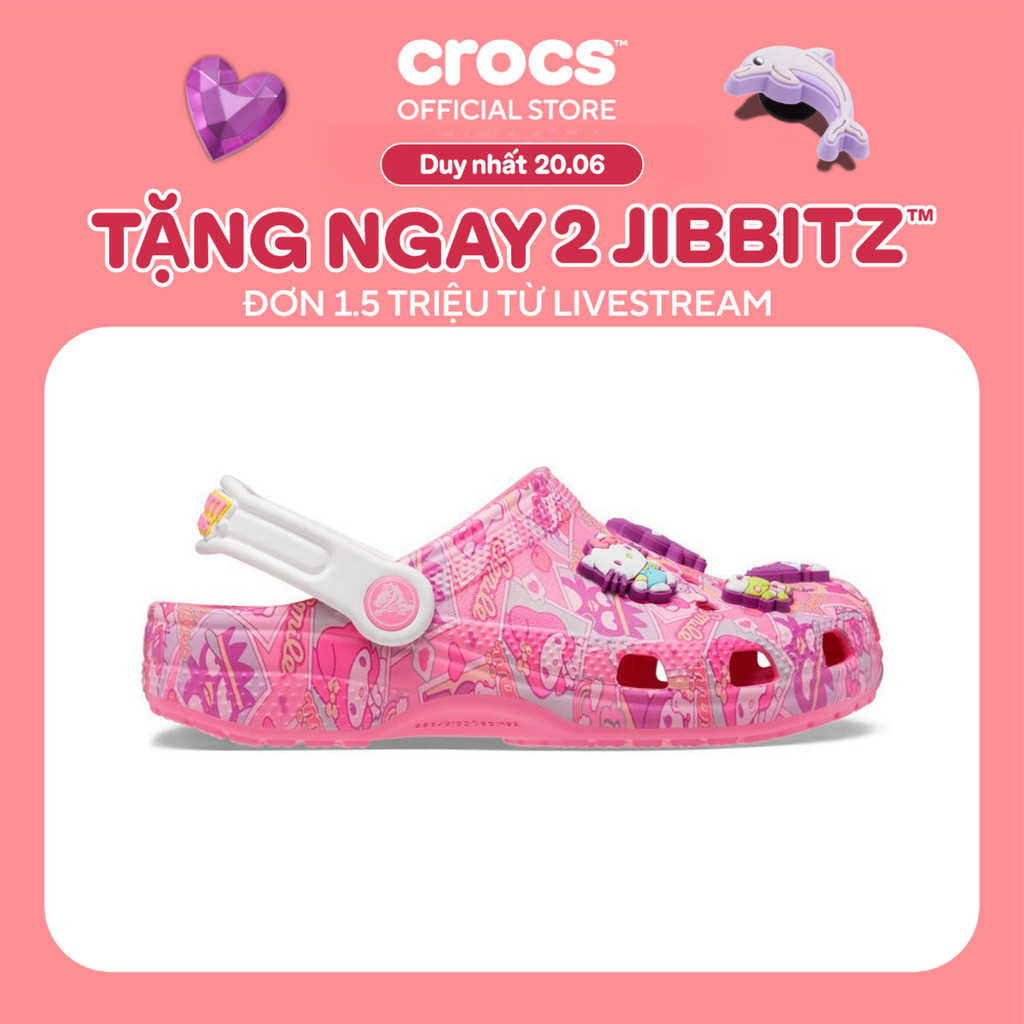 Giày Clog Trẻ Em Crocs Classic Hello Kitty - Pink - 208103-680