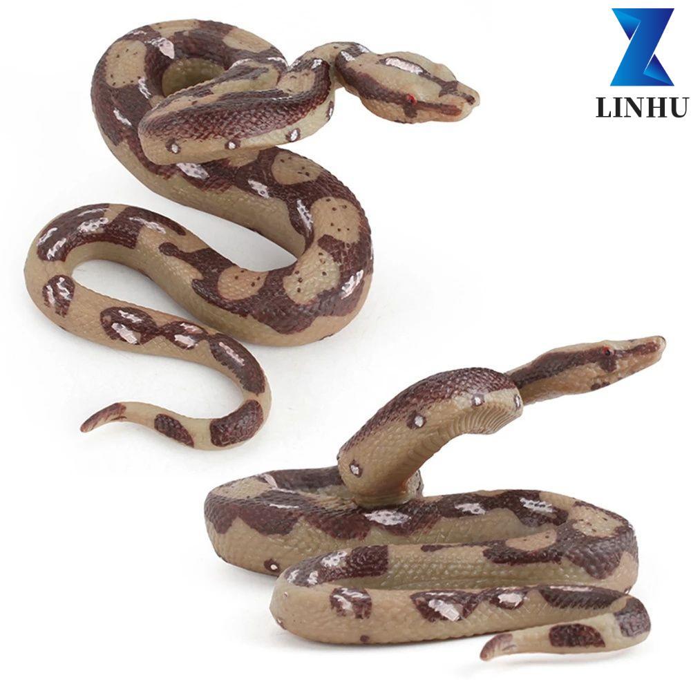 LINHU Mô Phỏng Python Đồ Chơi Halloween Kích Thước Lớn Hoang Dã Mô Hình Python Thực Tế Rắn Prank Đồ 