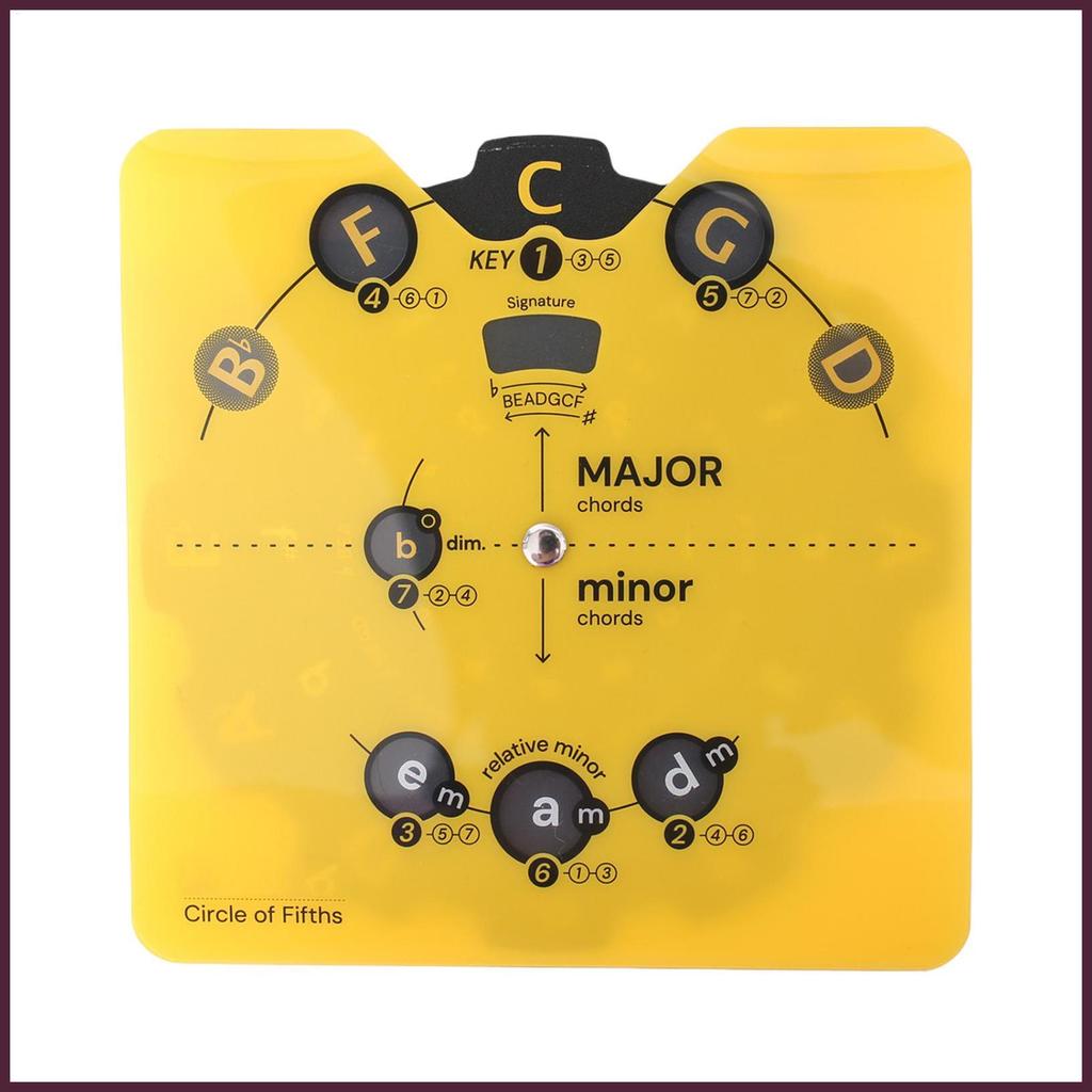 Bảng xếp hạng Circle Of Fifths Giáo dục âm nhạc 6 Inch có chân đế Vòng tròn thứ năm Bảng xếp hạng hợ