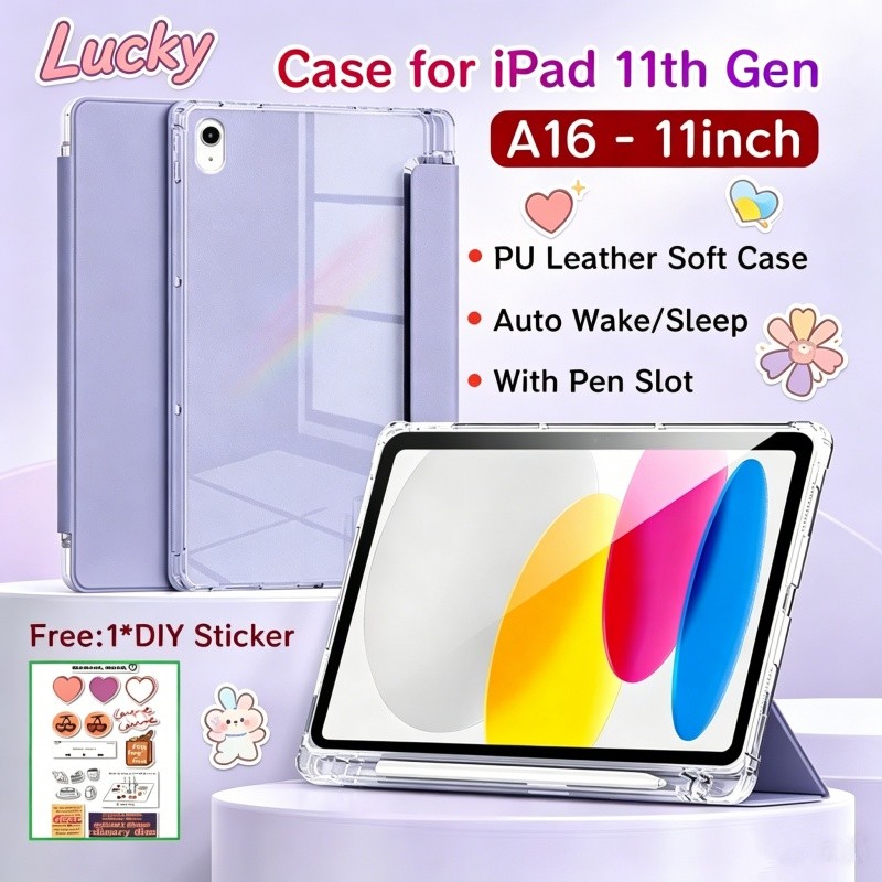 Ốp Lưng Cho iPad 11th A16 11 inch Flip Casing Cho iPad A16 11inch Soft Case Tự Động Đánh Thức / Ngủ 