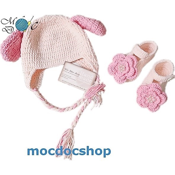 Giày nón len handmade cho bé 0-12 tháng