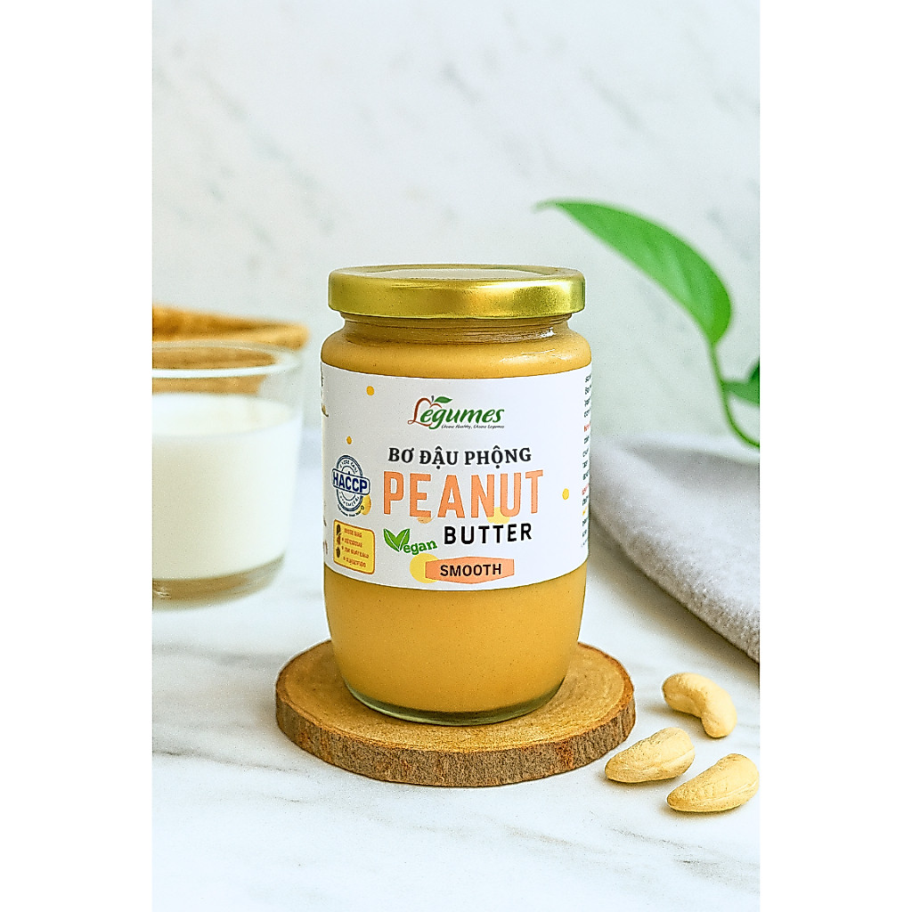 Bơ Đậu Phộng Nguyên Chất Légumes – Peanut Butter 100% Pure – Không Đường, Không Dầu