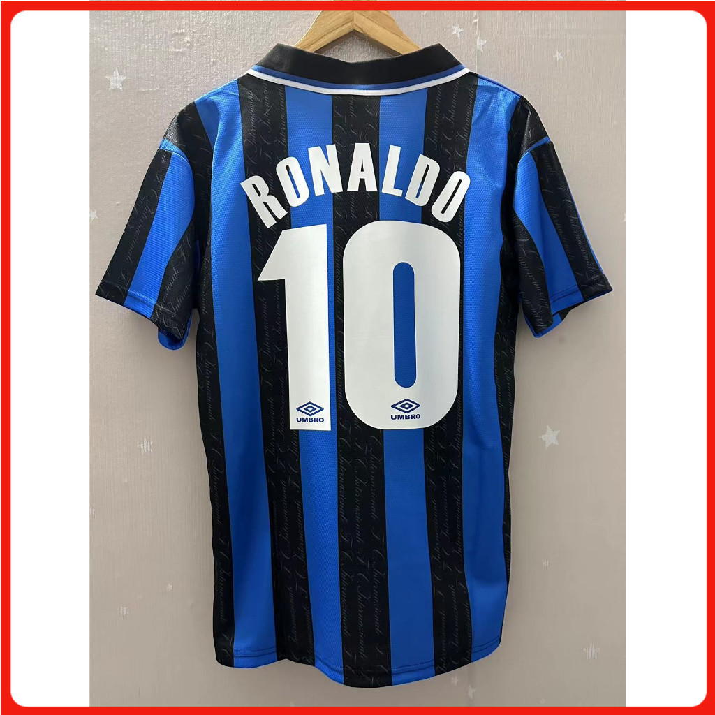 S-XXL 97-98 Inter Milan Home Retro Áo Bóng Đá Chất Lượng Hàng Đầu Vintage Áo Bóng Đá Tùy Chỉnh Áo Th