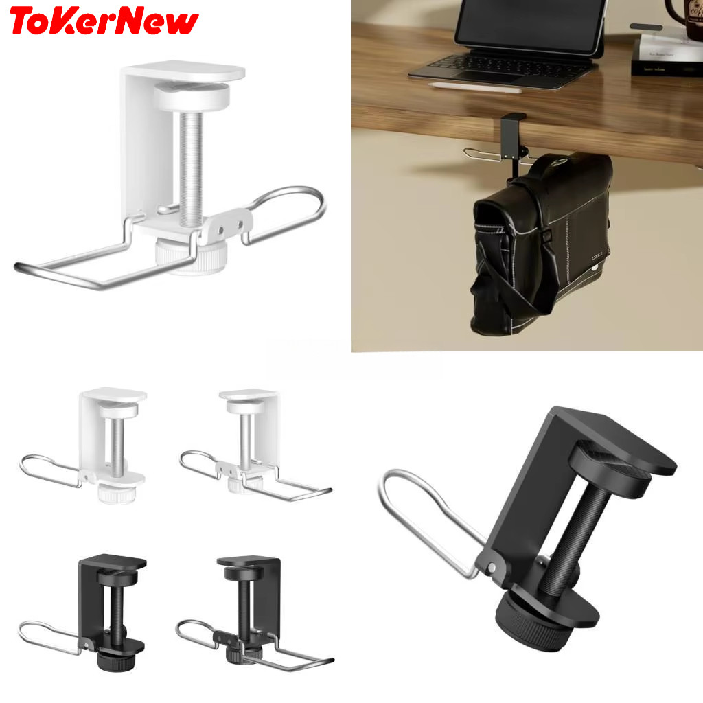ToKerNew Metal Headsets Hanger No Tools Installation Earphone Stand For Gaming And Work Organization