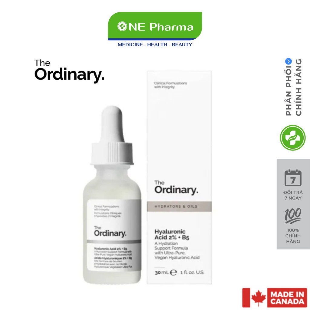 The Ordinary Chính Hãng - Tinh chất cấp nước, phục hồi da The Ordinary Hyaluronic Acid 2% + B5 30ML