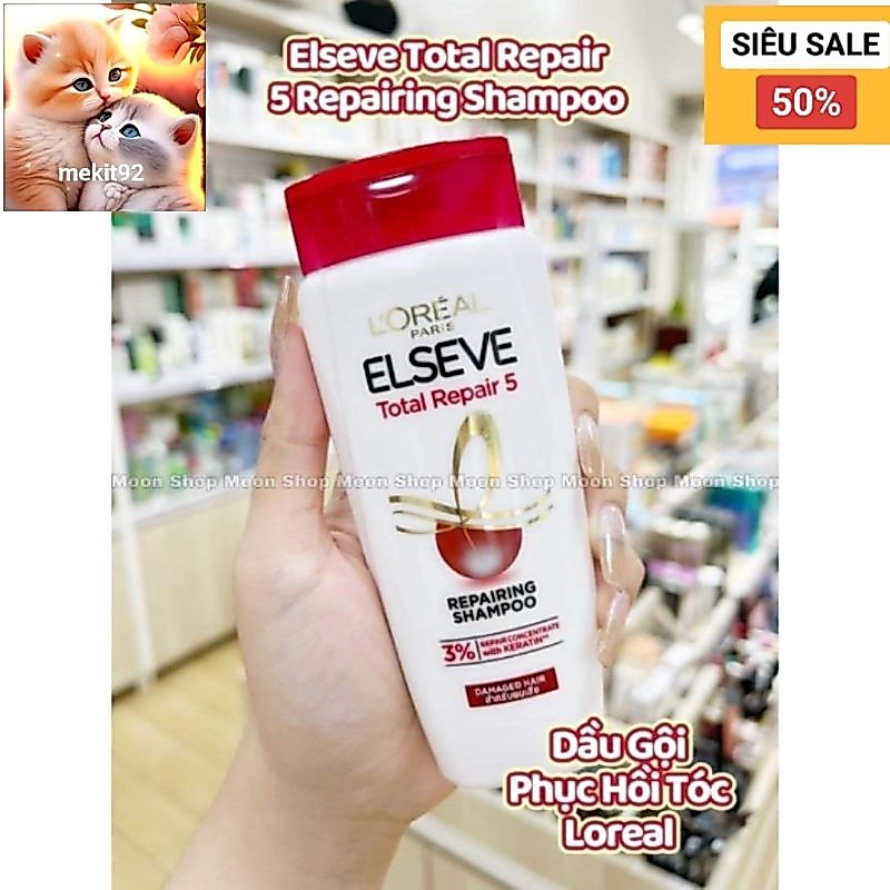 Dầu gội L'Oreal Pari Elseve total Repair 5 loại chai 110ml - Dầu gội Loreal Pari Elseve total Repair