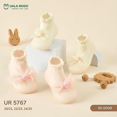 Giày bún tập đi cho bé Ualarogo đế Silicone mềm dẻo chống trượt an toàn bảo vệ ngón thoáng khí 5645