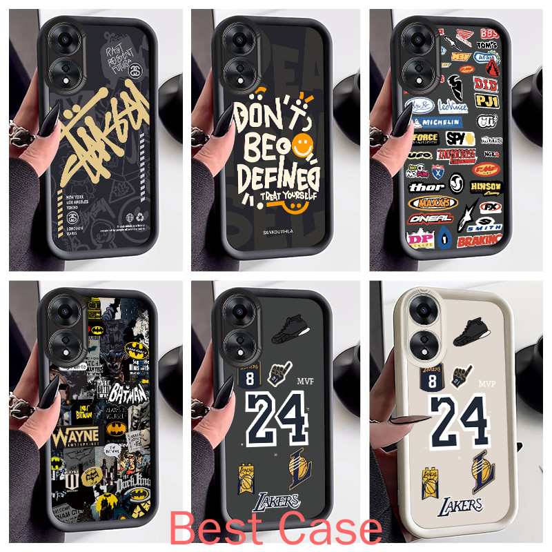 Ốp lưng OPPO A2X 5G Ốp Lưng OPPO A78 5G Cool Street Boy Matte Silicone Chống Rơi Ốp Lưng Điện Thoại 