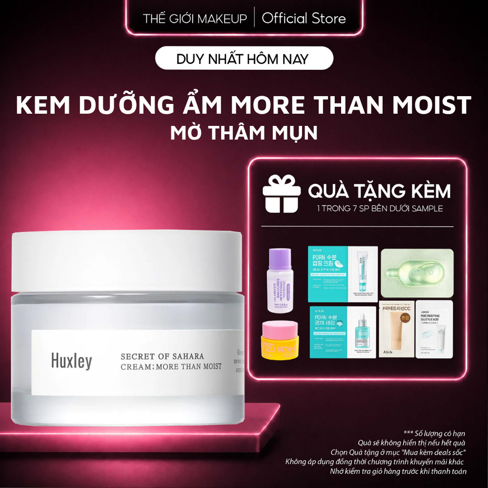 Kem Dưỡng Huxley Secret Of Sahara Cream More Than Moist 50ml Cấp Ẩm Căng Bóng Da - Thế Giới Makeup