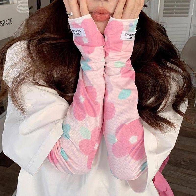 Summer Breathable Viscose Fiber Sun-Protection Oversleeves Thin Outdoor Riding Oversleeves Arm Guard