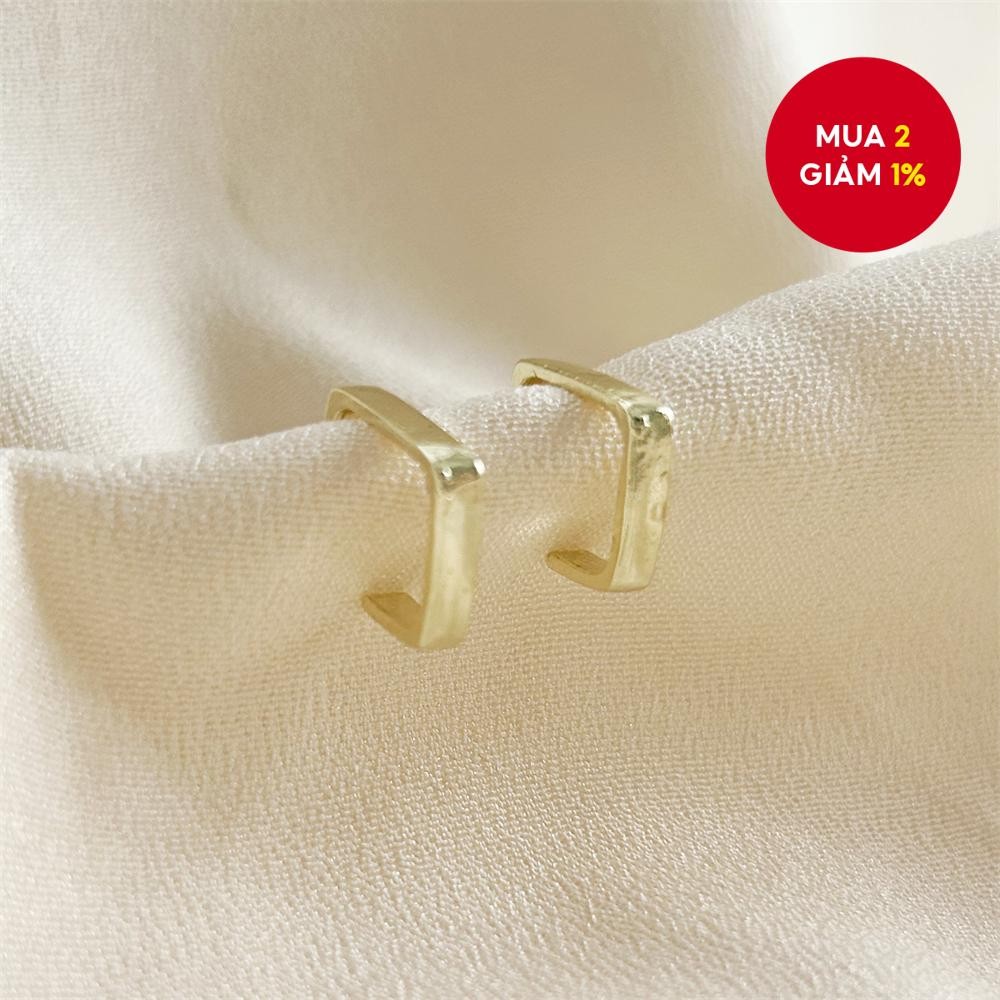 Bông tai hình học vàng hợp thời trang dành cho nữ Trang sức thời trang hình vuông tối giản