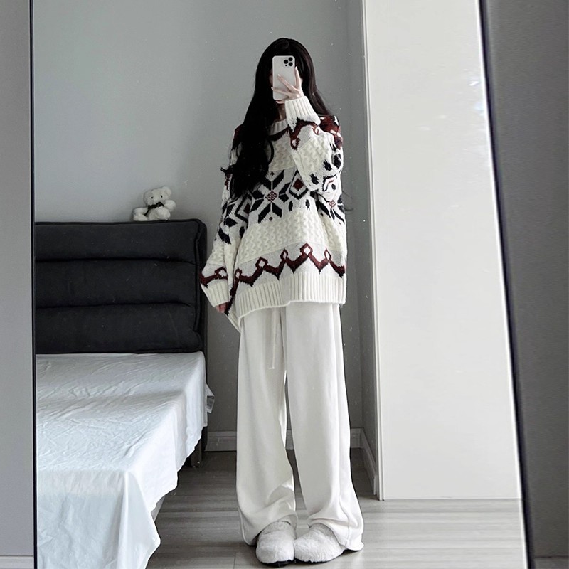 Áo len Nữ dệt kim Thu Đông Sọc Dệt Kim Phong Cách Mới | BigBuy360 - bigbuy360.vn