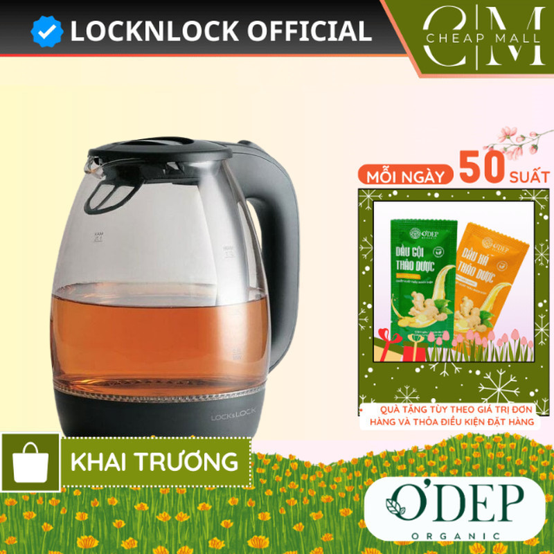 Ấm đun nước siêu tốc LocknLock 1.7L 1850W  Chính hãng  EJK432 - CHEAP CSA