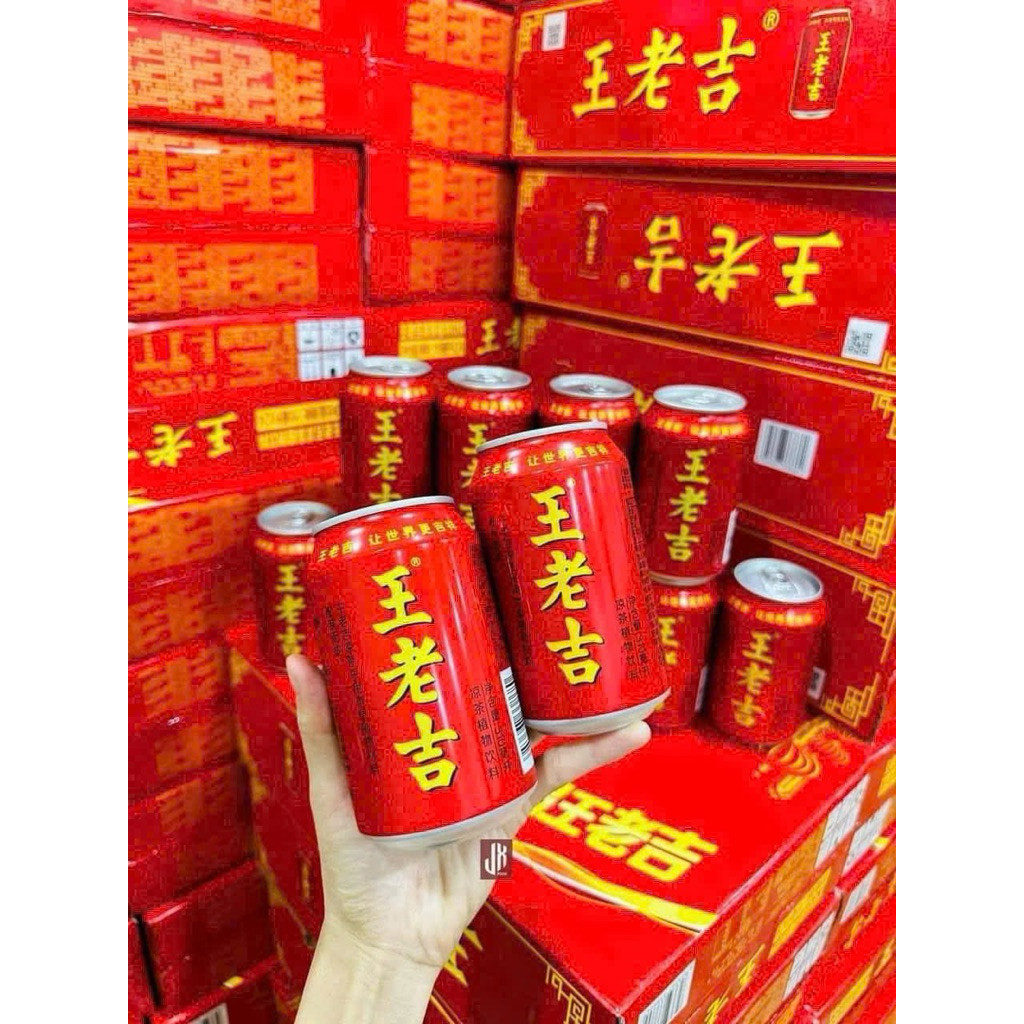 Thùng 24 Lon Trà Thảo Mộc, Trà Sâm Thanh Nhiệt WangLaoJi (lon 310ml)