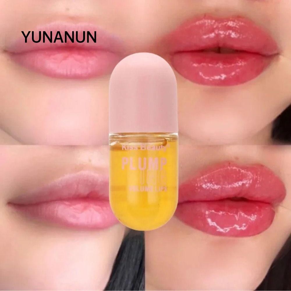 YUNAUN Lip Plumper Oil, Fade Lip Lines Instant Lip Sleep, Moisture Lip Oil Gloss Lip Serum Collagen