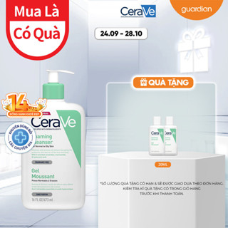 Sữa Rửa Mặt Tạo Bọt Cerave Foaming Cleanser Sạch Sâu Cho Da Thường Đến Da Dầu 473Ml
