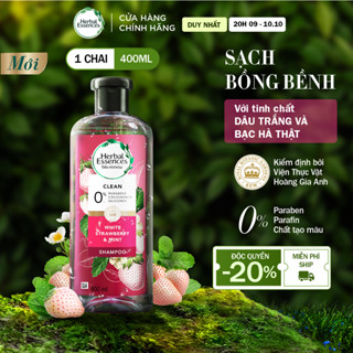 Dầu Gội Herbal Essences Tinh Chất Thực Vật Thật Sạch Sâu Bồng Bềnh, Chắc Khỏe, Dâu Trắng Bạc Hà 400ML