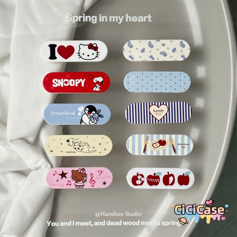 Giá đỡ băng cá nhân thời trang sáng tạo Hello Kitty Snoopy Giá đỡ băng cá nhân hình trái tim hoa chấ