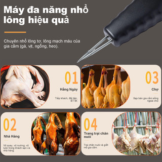  Máy Nhổ Lông Gia Cầm Máy Vặt Lông Gà Vịt Cầm Tay Nhặt Sạch Lông Măng Chống Nước Diệt Sạch Mọi Loại Lông 