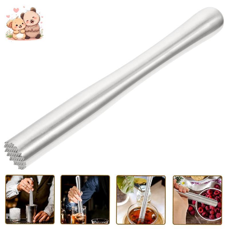 Thép không gỉ Cocktail Muddle Trái Cây Chuyên Nghiệp Muddle Ice Bar Mojito Muddler Cũ Thời Trang Coc