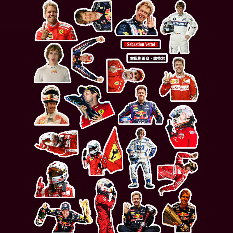 Sebastian Wittel Dán F1 Racer Hàng hóa Nhãn dán trang trí