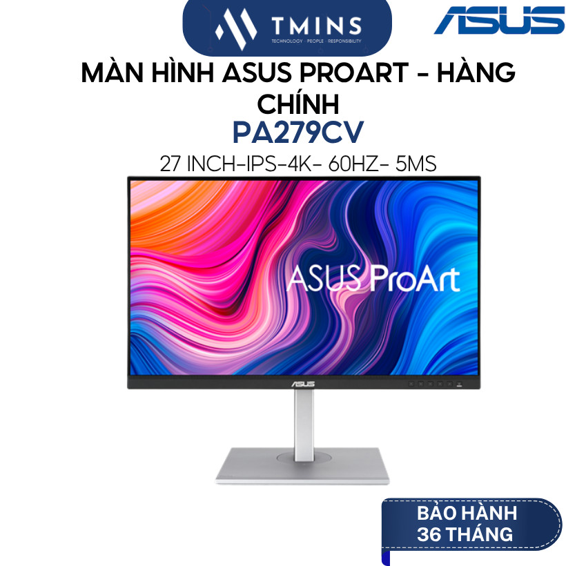 Màn hình ASUS ProArt PA279CV ( 27 inch / IPS/ 4K /  60Hz / ΔE < 2/Calman Verified) - Hàng Chính Hãng