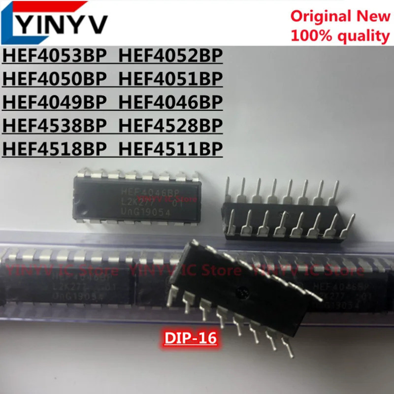 5 CHIẾC HEF4046BP HEF4053BP HEF4050BP HEF4051BP HEF4049BP HEF4052BP HEF4528BP HEF4518BP HEF4511BP HE