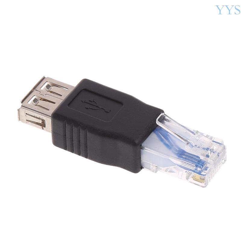 YYS USB Type A Female to RJ45 Male Connector Crystal USB Transfer Plug