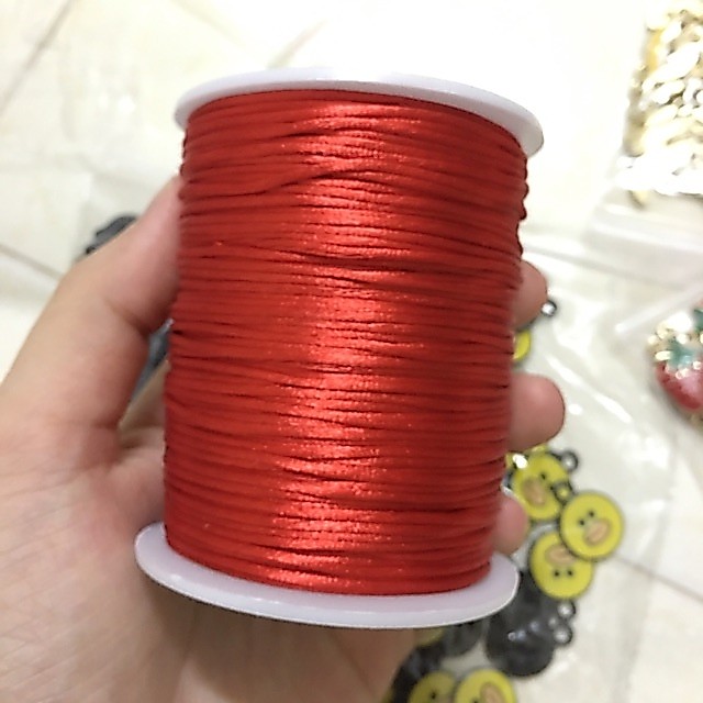 Dây tim đan vòng 1,5mm cuộn 100m (đỏ-đen)