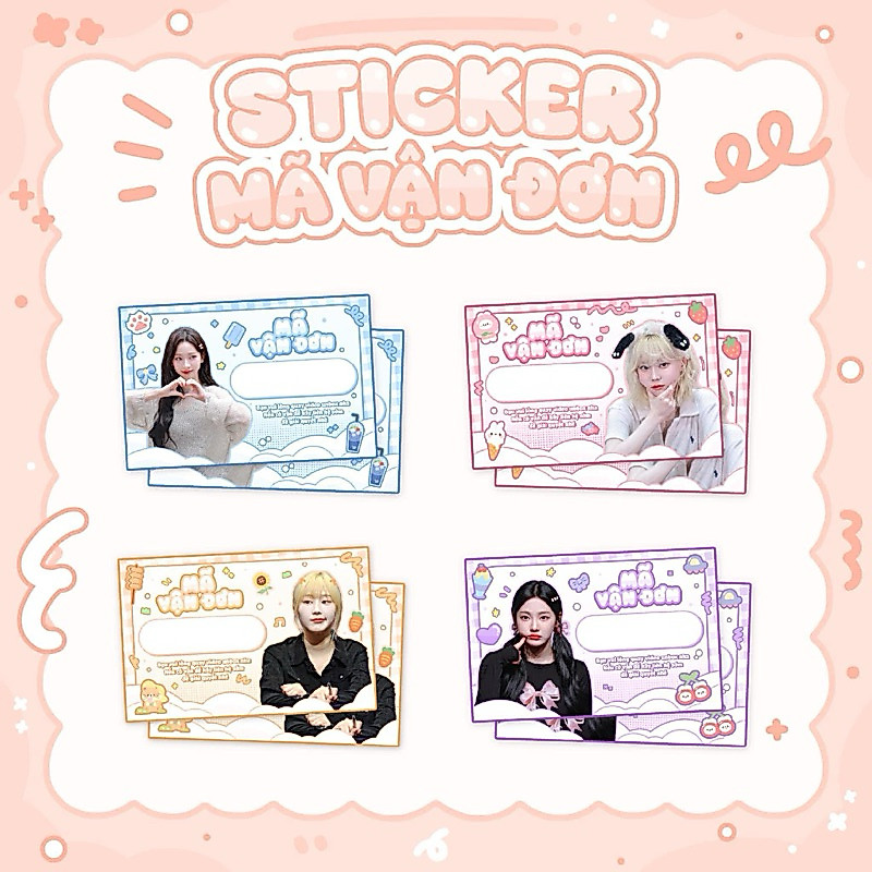 Card des, sticker mã vận đơn aespa