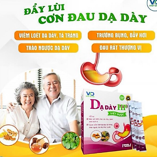 Gói dạ dày Hp Việt dược, hỗ trợ giảm acid dịch vị, viêm loét dạ dày tá tràng, bảo vệ niêm mạc dạ dày
