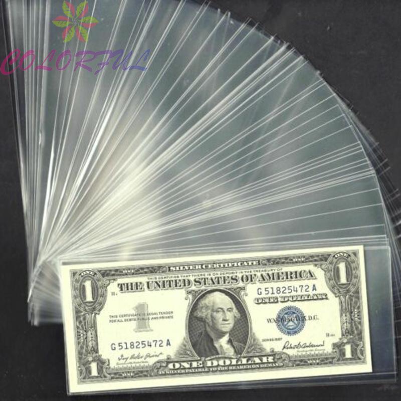 Paper Money holder Case 80mm*170mm Clear Currency Polypropylene Protector