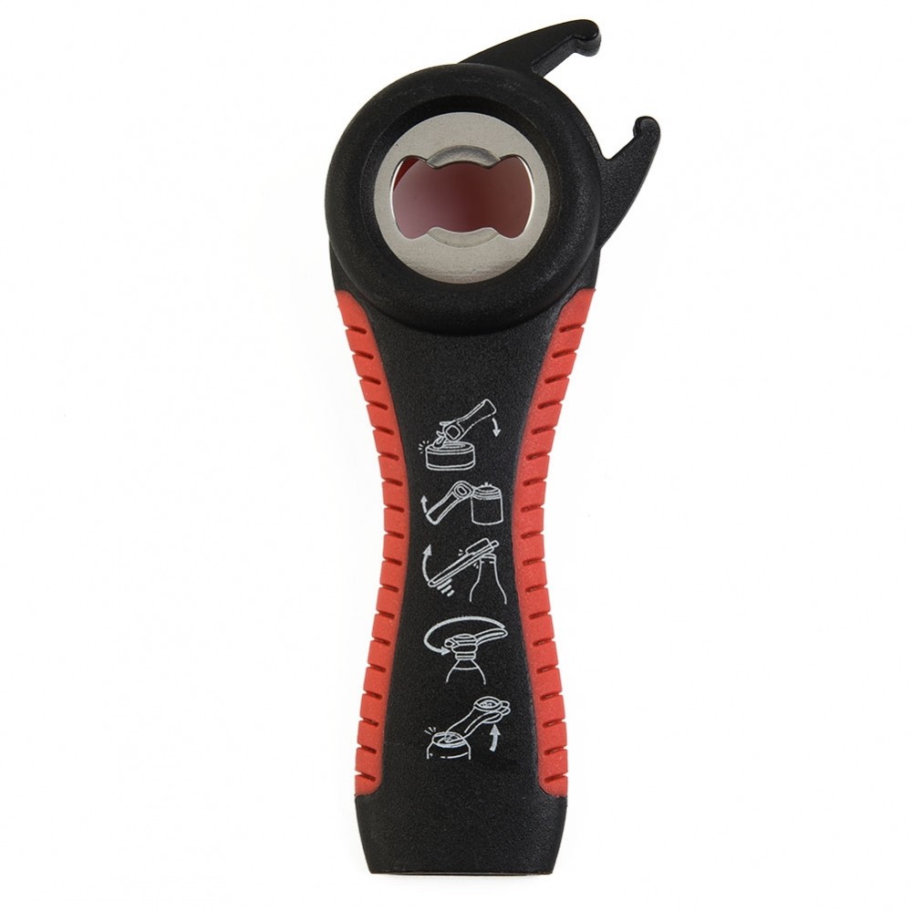 [DOLLDOLL-VN]Can Opener Beer Bottle Opener Bottle Opener Multifunctional Red And Black 5 In 1
