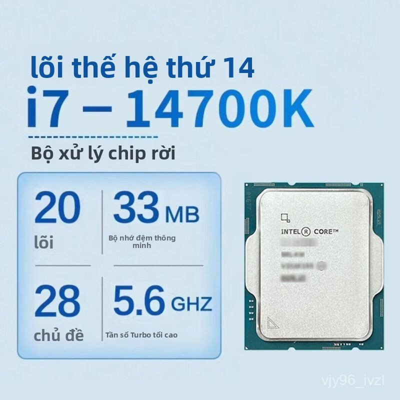 CPU Intel Core i7 14700K 5.6GHz thế hệ 14 hiệu năng cực mạnh chuyên chơi game đồ họa đỉnh cao